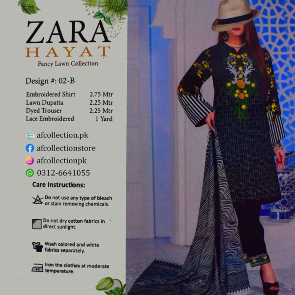 Lawn suit Black Zara Hayat