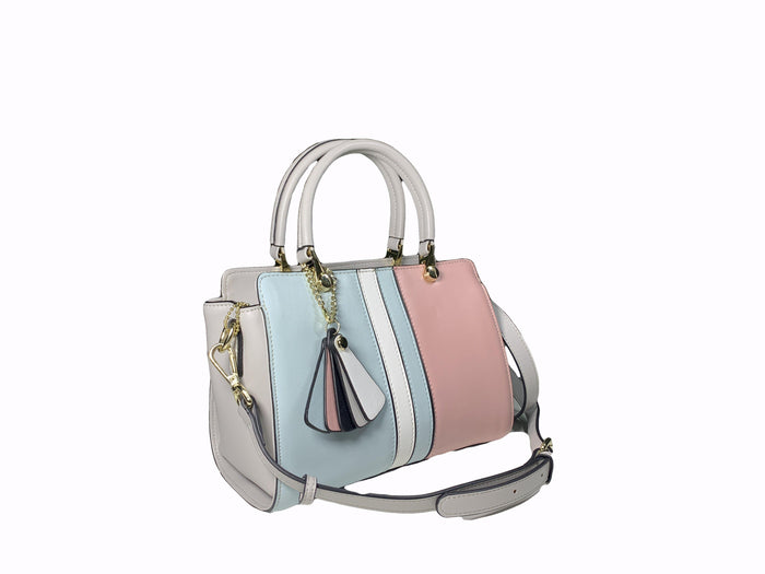 Belle Pink Leather Handbag