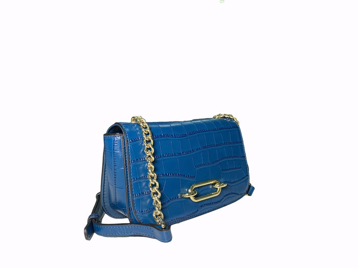Charme Blue Leather Luxury Handbag