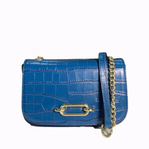 Charme Blue Leather Handbag