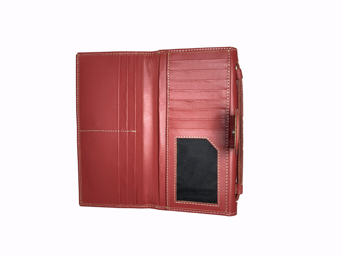 Red Ladies Leather Clutch