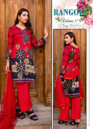 Lava Red Malai Suit