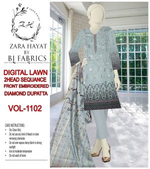 Cadet Blue Lawn Suit